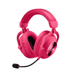 Logitech G PRO X 2 Auscultadores Com fios e sem fios Fita de cabeça Jogos Bluetooth Magenta