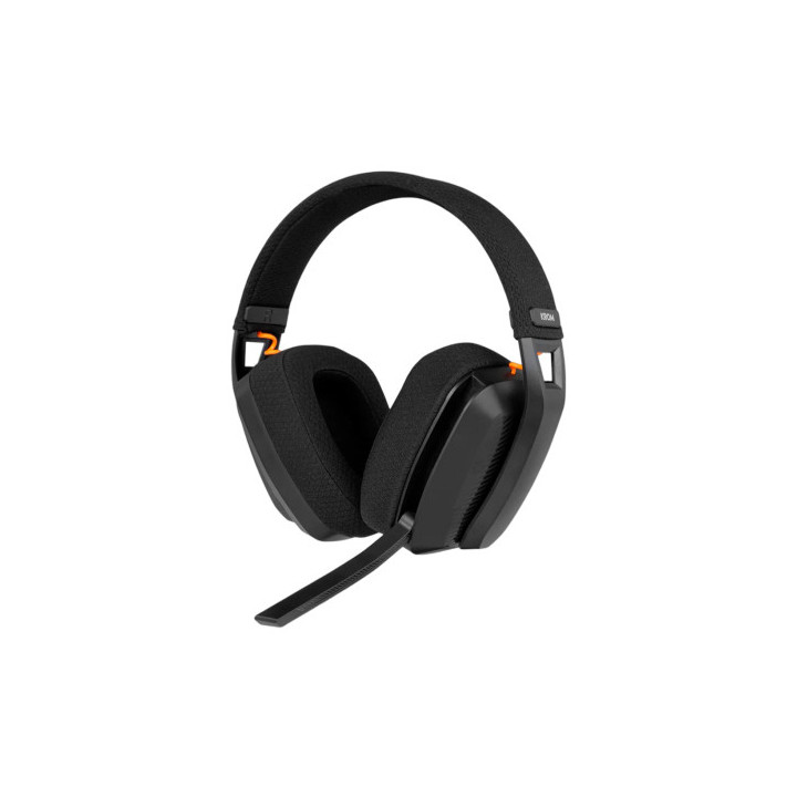 Krom NXKROMKANJIBK auscultador Auscultadores Com fios e sem fios Fita de cabeça Jogos USB Type-C Bluetooth Preto