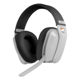 Krom NXKROMKANJIWH auscultador Auscultadores Com fios e sem fios Fita de cabeça Jogos USB Type-C Bluetooth Branco