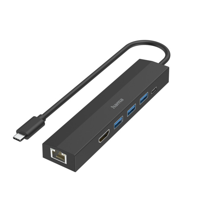 Hama 00200144 hub de interface USB 3.2 Gen 1 (3.1 Gen 1) Type-C 5000 Mbit s Preto