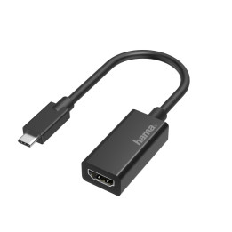 Hama 00200315 adaptador de cabo de vídeo USB Type-C HDMI Preto