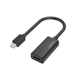 Hama 00200332 adaptador de cabo de vídeo Mini DisplayPort HDMI Preto