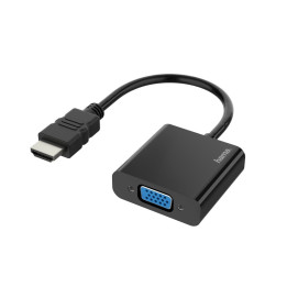 Hama 00200343 adaptador de cabo de vídeo 0,15 m HDMI Type A (Standard) VGA (D-Sub) Preto