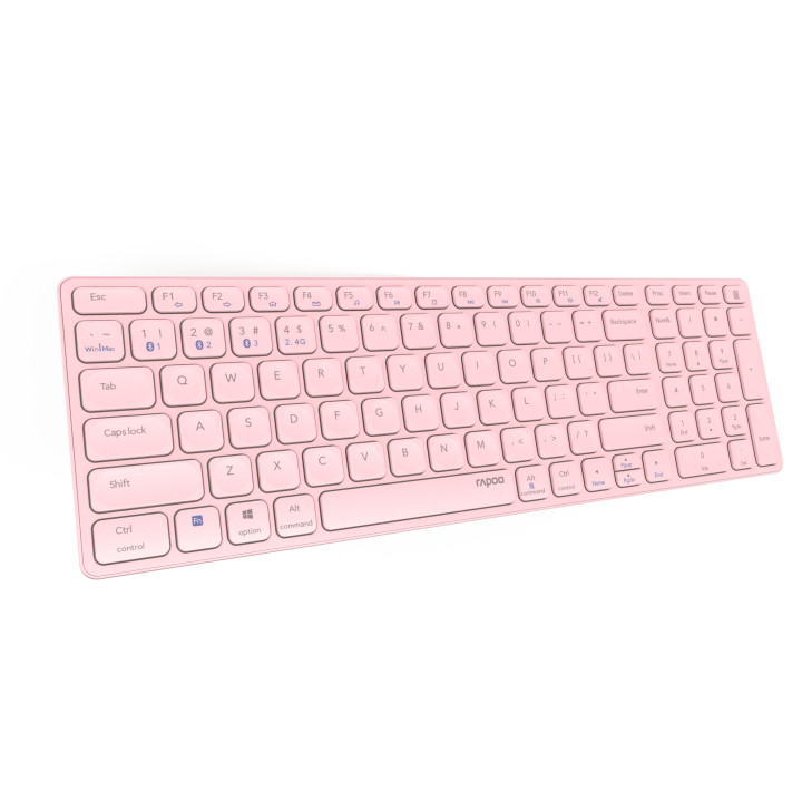 Teclado RAPOO E9700M Multi-mode Wireless, Rosa