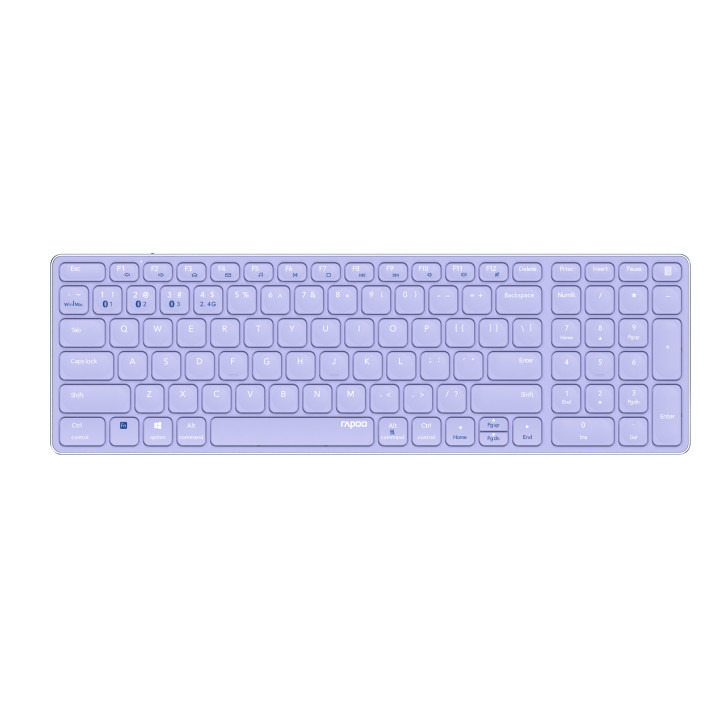Teclado RAPOO E9700M Multi-mode Wireless, Púrpura