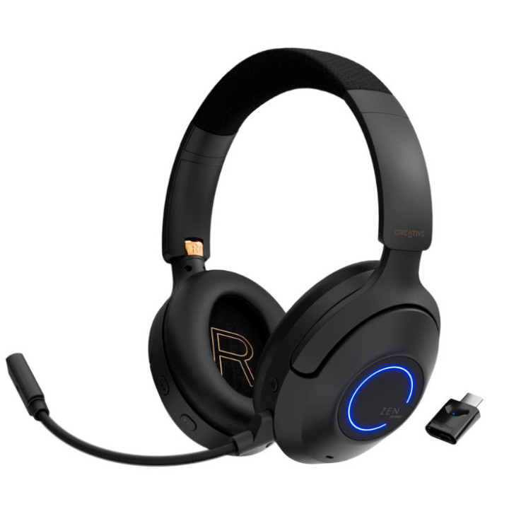 Creative Labs Zen Hybrid Pro Classic Auscultadores Sem fios Fita de cabeça Jogos USB Type-C Bluetooth Preto