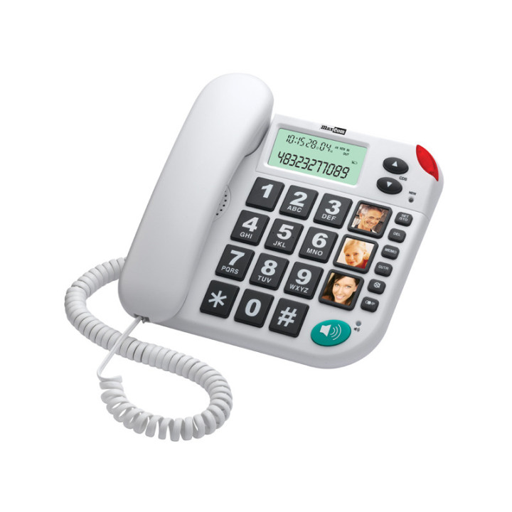 MaxCom KXT480 Telefone analógico Identificação de chamadas Branco