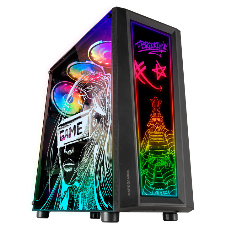 Mars Gaming MCART caixa para computador Midi Tower Preto