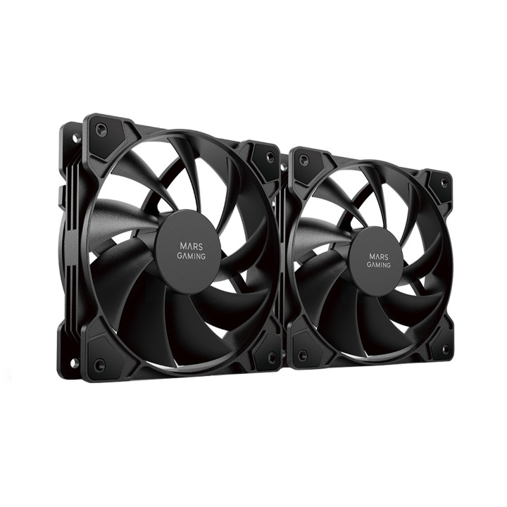 Mars Gaming MFPROX2 Sistema de Arrefecimento de Computador Caixa de computador Ventoinha 12 cm Preto 2 unidade(s)