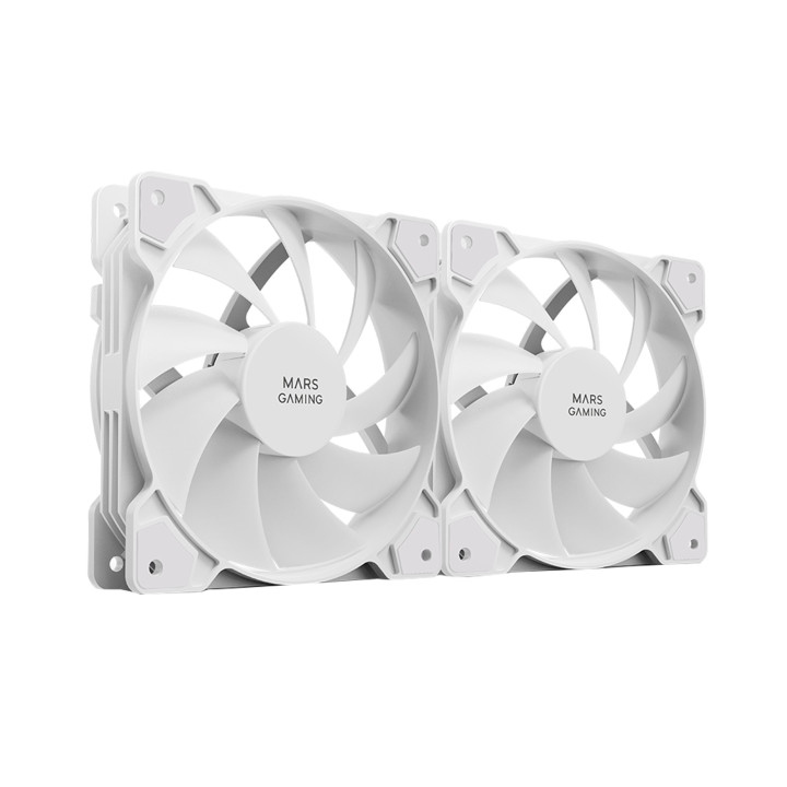 Mars Gaming MFPROX2W Sistema de Arrefecimento de Computador Caixa de computador Ventoinha 12 cm Branco 2 unidade(s)