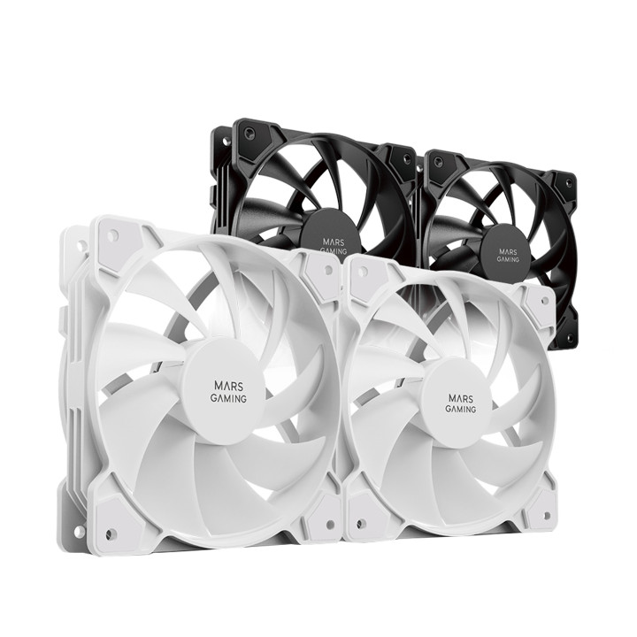 Mars Gaming MFPROX2W Sistema de Arrefecimento de Computador Caixa de computador Ventoinha 12 cm Branco 2 unidade(s)