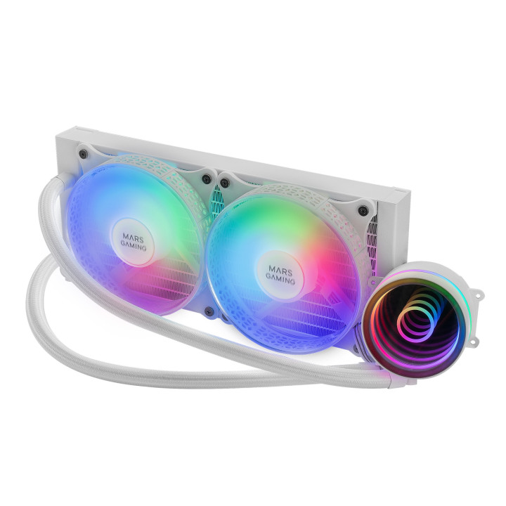 Mars Gaming MLONE240 Processador Kit de arrefecimento líquido 12 cm Branco 1 unidade(s)