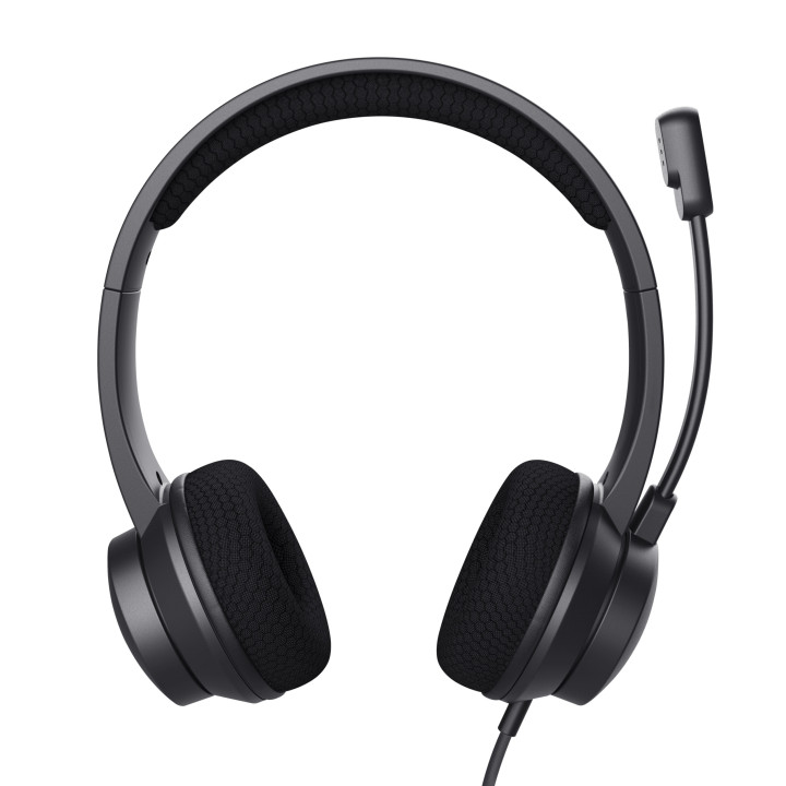 Trust Ayda Auscultadores Com fios Fita de cabeça Chamadas Música USB Type-A Preto