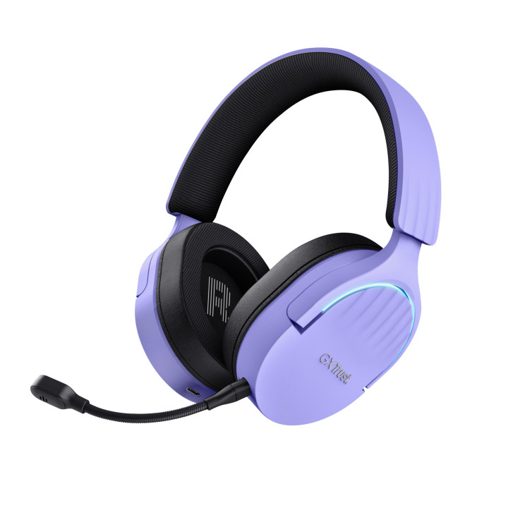 Trust GXT 491P FAYZO Auscultadores Com fios e sem fios Fita de cabeça Jogos USB Type-A Bluetooth Preto, Roxo