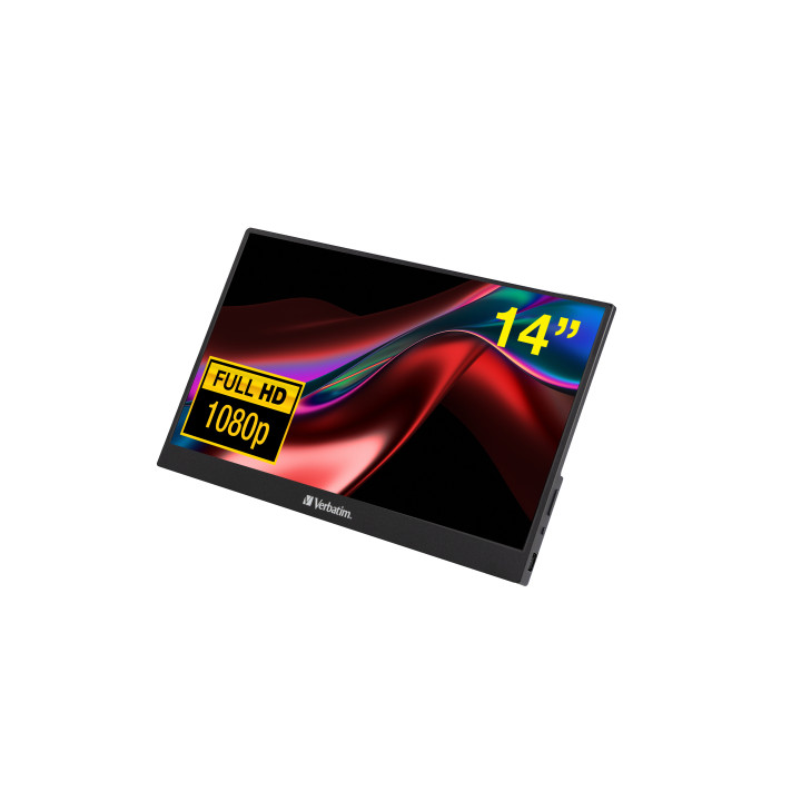 Verbatim 49590 monitor de ecrã 35,6 cm (14") 1920 x 1080 pixels Full HD LCD Preto