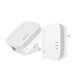 Strong POWERL600DUOMINI adaptador de rede PowerLine 600 Mbit s Ethernet LAN Branco 2 unidade(s)