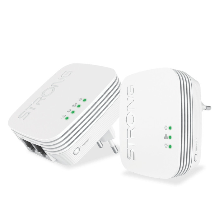 Strong POWERLWF600DUOMINI adaptador de rede PowerLine 600 Mbit s Ethernet LAN Wi-Fi Branco 2 unidade(s)