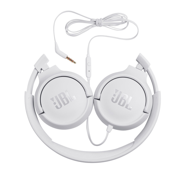 JBL Tune 500 Auscultadores Com fios Fita de cabeça Música Branco