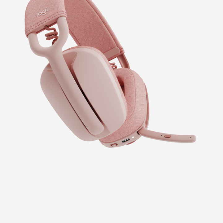 Logitech Zone Vibe 100 Auscultadores Sem fios Fita de cabeça Chamadas Música Bluetooth Rosa