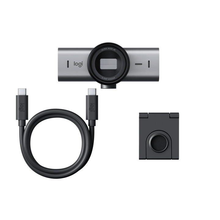 Logitech MX Brio 705 for Business webcam 8,5 MP 4096 x 2160 pixels USB 3.2 Gen 1 (3.1 Gen 1) Alumínio, Preto