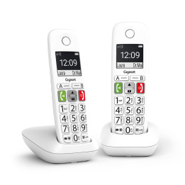 Gigaset E290 Duo Telefone analógico DECT Identificação de chamadas Branco