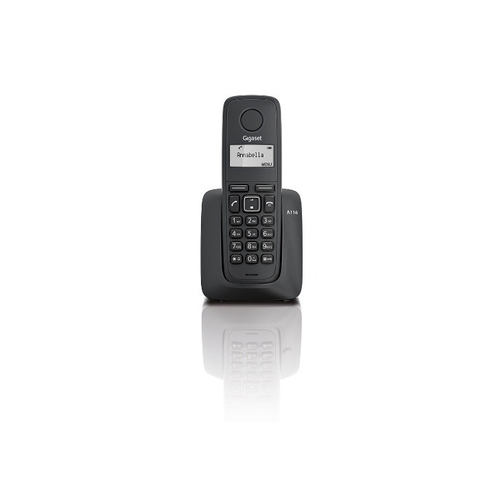 Gigaset A116 Telefone DECT Identificação de chamadas Preto