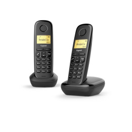 Gigaset A170 Duo Telefone analógico DECT Identificação de chamadas Preto
