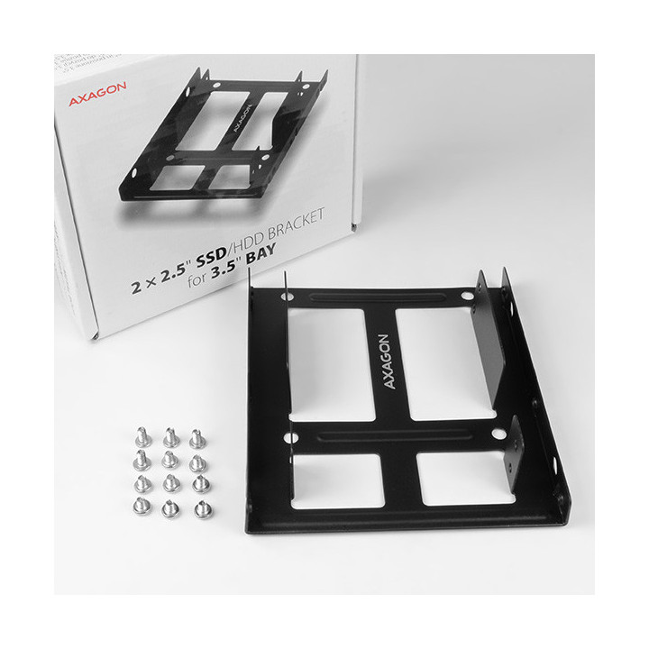 Axagon RHD-225 estojo de montagem Preto Metal