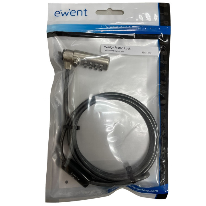 Ewent EW1243 cadeado antirroubo Preto, Zinco 1,5 m