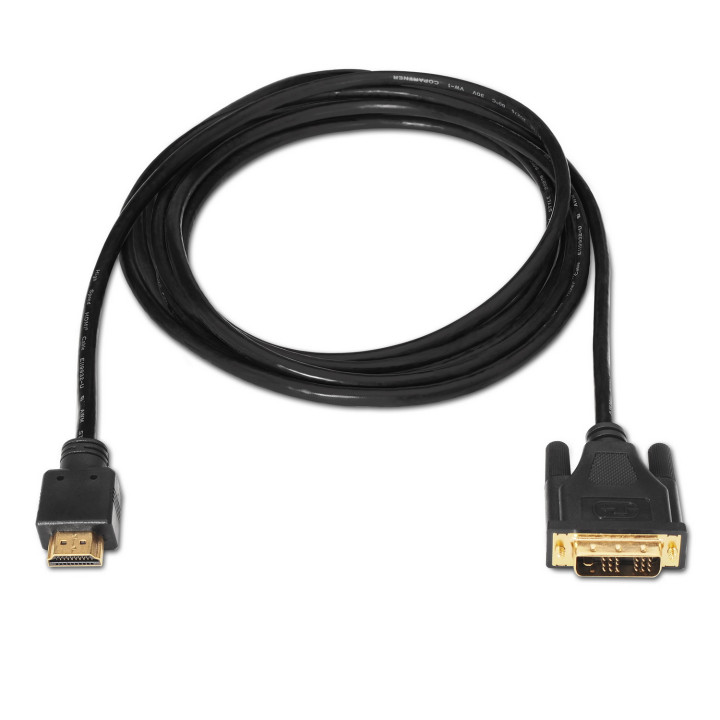 AISENS A117-0090 adaptador de cabo de vídeo 1,8 m HDMI Type A (Standard) DVI 18+1 Preto