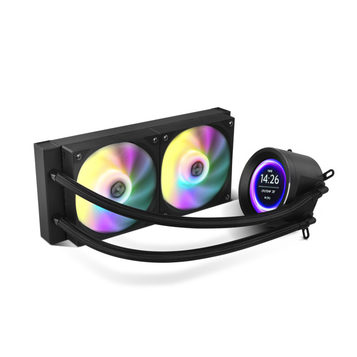 NOX X-240 LCD Processador Arrefecimento a ar 12 cm Preto 1 unidade(s)
