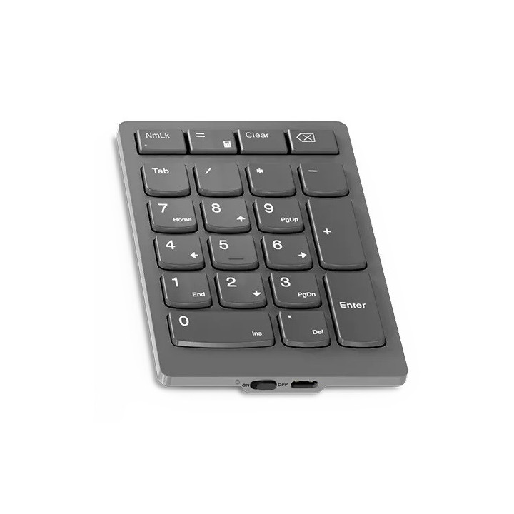 Lenovo Go Wireless teclado numérico Universal Bluetooth USB RF Wireless Cinzento