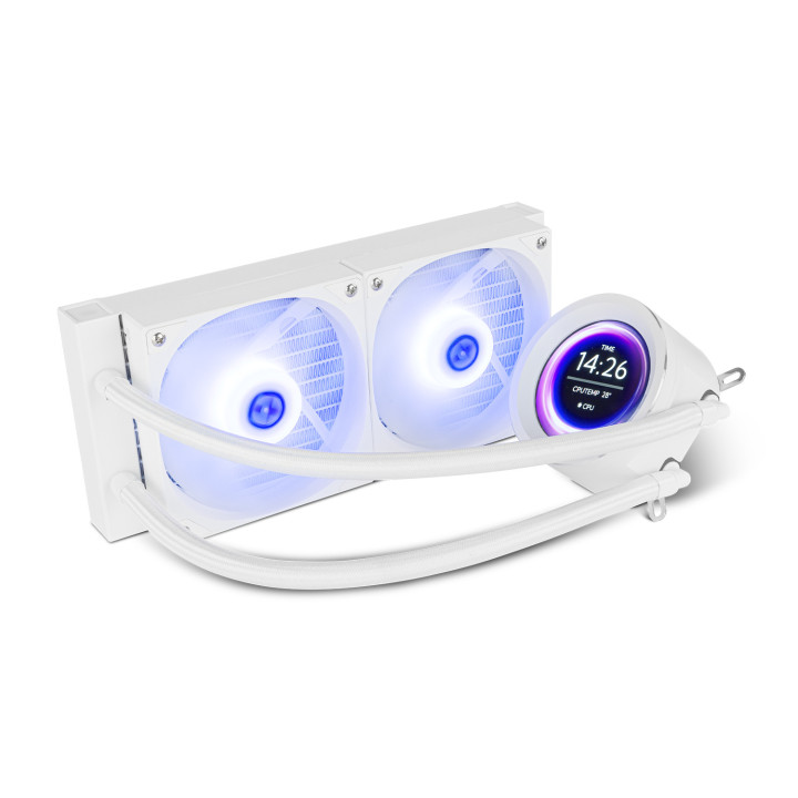 NOX X-240 LCD Processador Arrefecimento a ar 12 cm Branco 1 unidade(s)