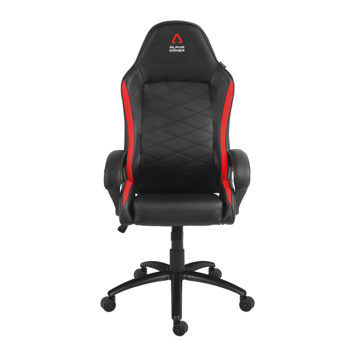 Alpha Gamer AGMAYA-BK-RED cadeira gaiming Cadeira de jogos para PC Assento acolchoado Preto, Vermelho