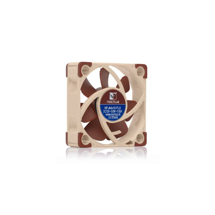 Noctua NF-A4X10-FLX Sistema de Arrefecimento de Computador Caixa de computador Ventoinha 4 cm Bege, Castanho 1 unidade(s)