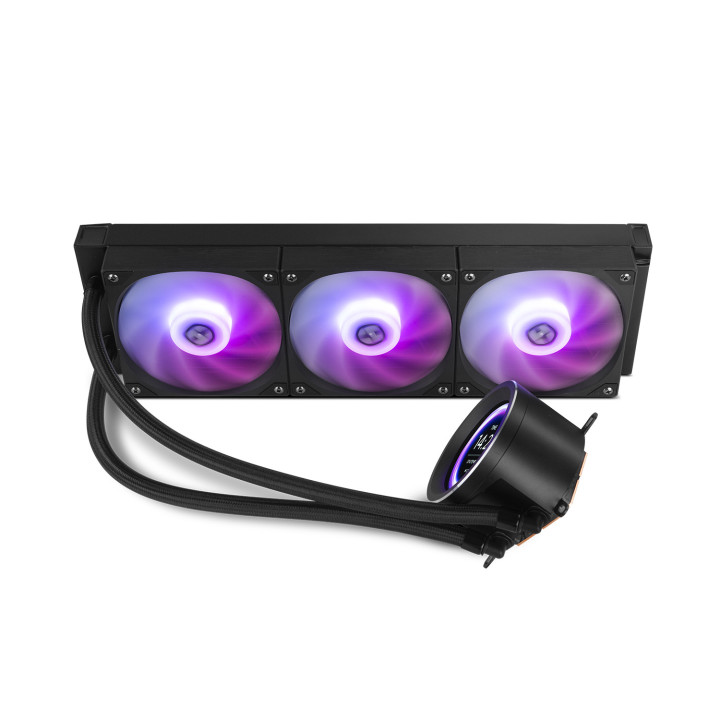 NOX X-360 LCD Processador Arrefecimento a ar 12 cm Preto 1 unidade(s)