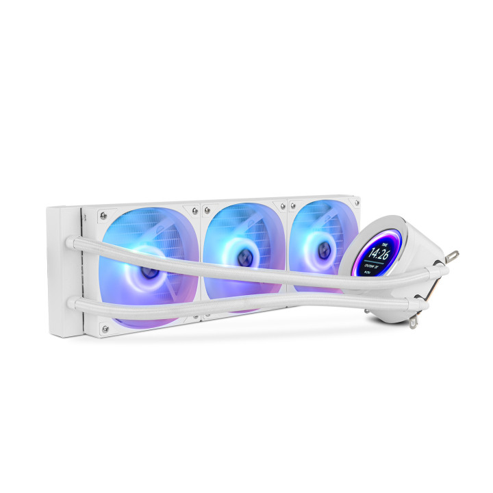 NOX X-360 LCD Processador Arrefecimento a ar 12 cm Branco 1 unidade(s)