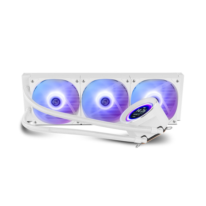 NOX X-360 LCD Processador Arrefecimento a ar 12 cm Branco 1 unidade(s)