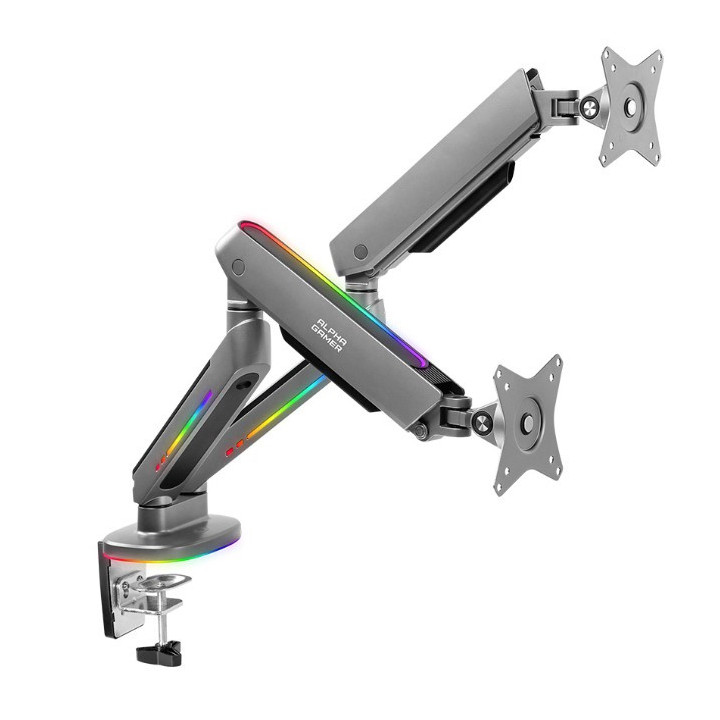 Alpha Gamer Navi Heavy-Duty Dual Monitor RGB