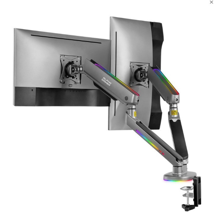 Alpha Gamer Navi Heavy-Duty Dual Monitor RGB