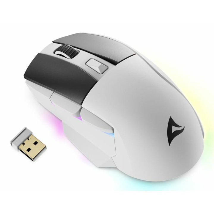 Sharkoon SGM50W rato Jogos Mão direita RF Wireless + USB Type-A Ótico 6400 DPI