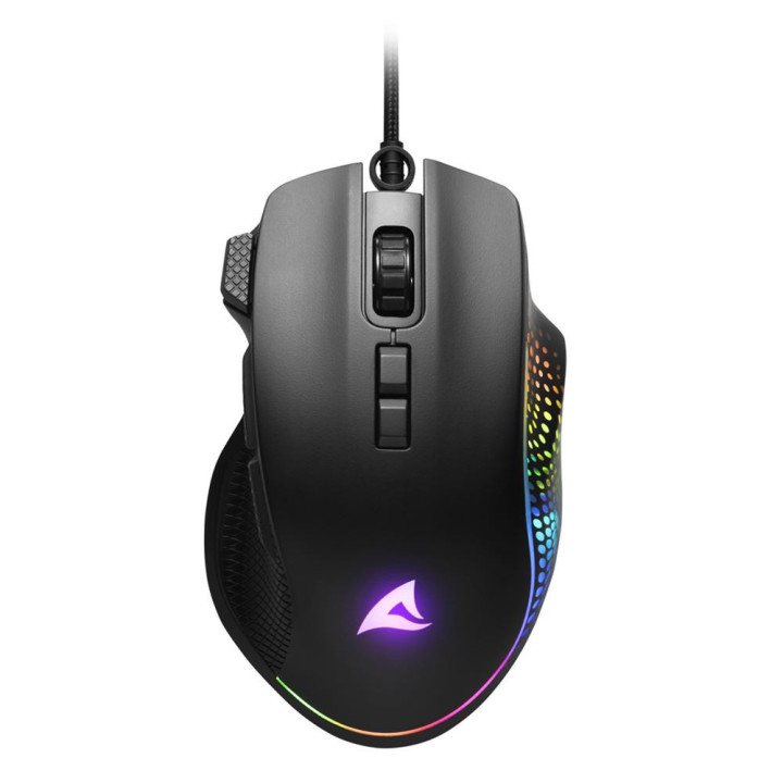 Sharkoon SHARK Force 3 rato Jogos Mão direita USB Type-A Ótico 12800 DPI