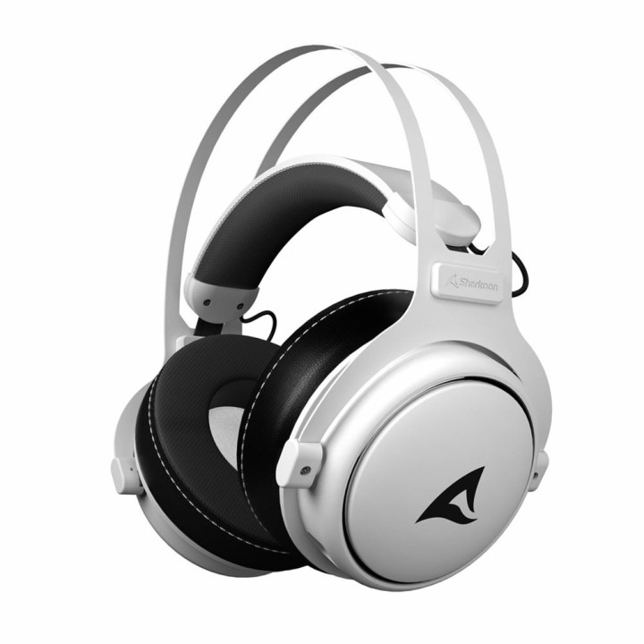 Sharkoon Skiller SGH50 Auscultadores Com fios Fita de cabeça Jogos Preto, Branco