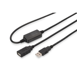 Digitus DA-73100-1 cabo USB USB 2.0 10 m USB A Preto