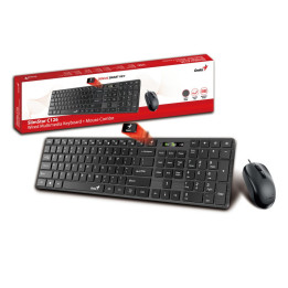 Teclado + Rato Genius Computer Technology SlimStar C126 USB QWERTY Preto