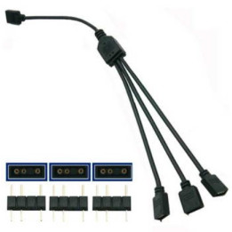 Eurosys Splitter ARGB Led 3 Pinos 5V(F)3X 3P 5V