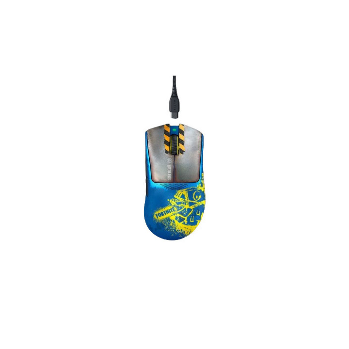 Razer DeathAdder V3 Pro - Fortnite Edition rato Jogos Mão direita RF Wireless + USB Type-C Ótico 30000 DPI