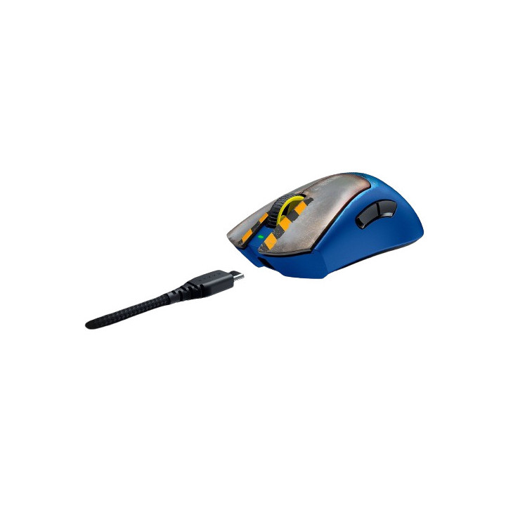 Razer DeathAdder V3 Pro - Fortnite Edition rato Jogos Mão direita RF Wireless + USB Type-C Ótico 30000 DPI