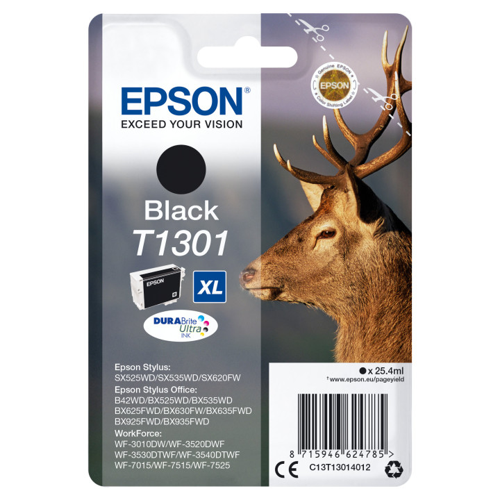 Epson Stag T1301 tinteiro 1 unidade(s) Original Rendimento alto (XL) Preto