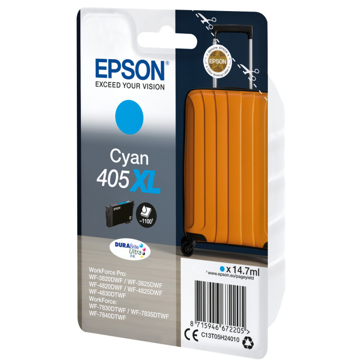 Epson 405XL tinteiro 1 unidade(s) Original Rendimento alto (XL) Ciano